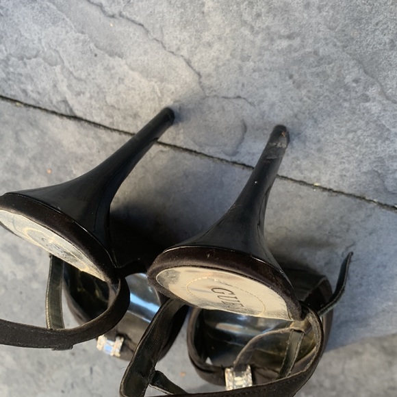 Black Open Toe Heels - Picture 4 of 9